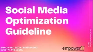 Social Media Optimization Guidelines 2020