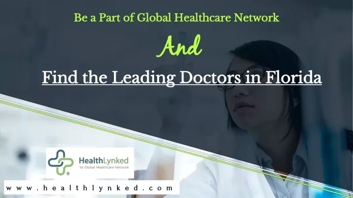 be a part of global healthcare network