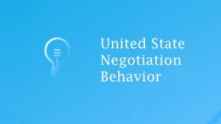 US negotiation Behavior