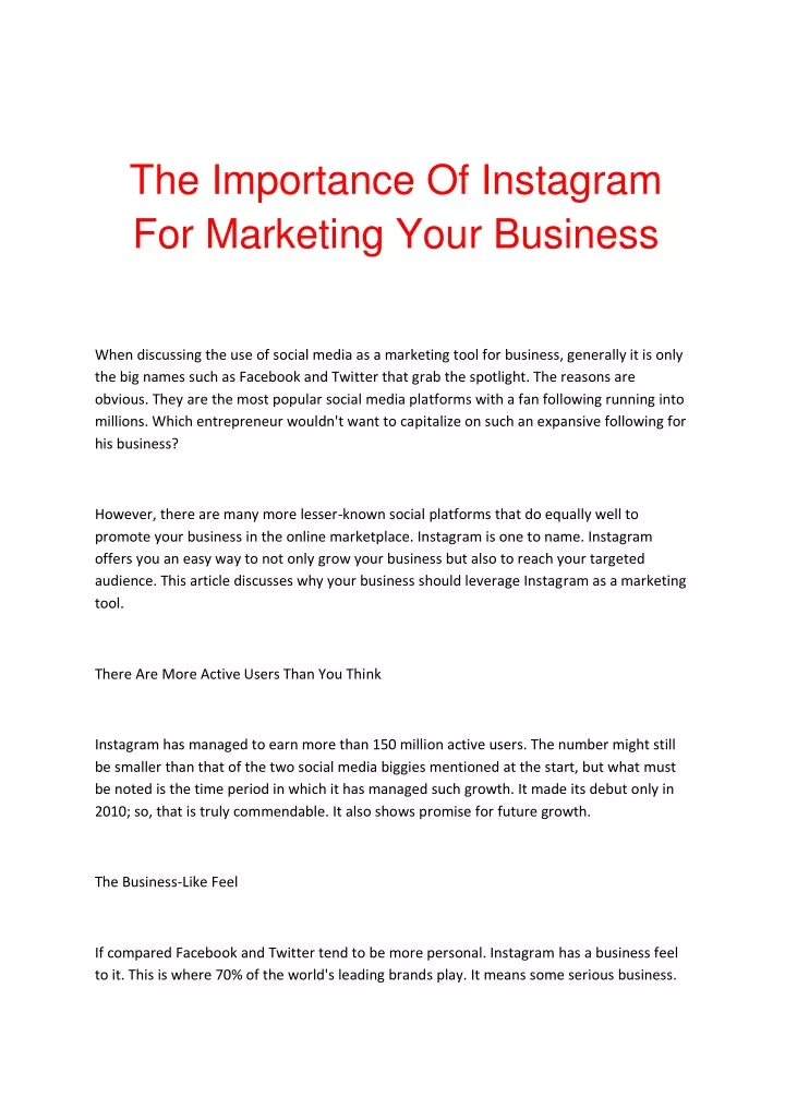 the importance of instagram for marketing your