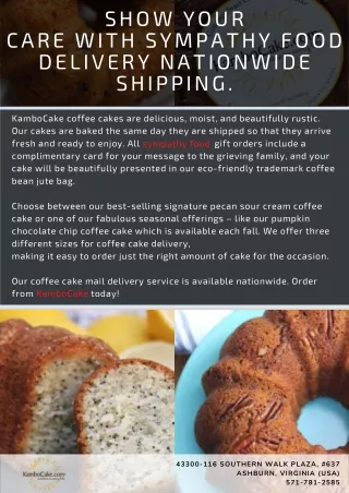 Show Your Care with Sympathy Food Delivery Nationwide Shipping