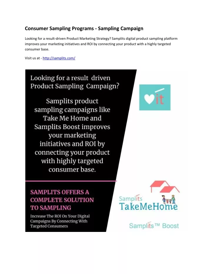 consumer sampling programs sampling campaign