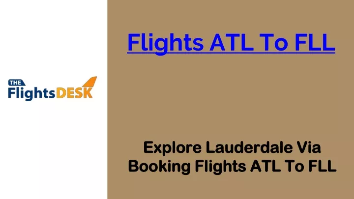 flights atl to fll