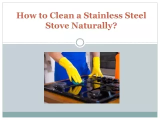 How to Clean a Stainless Steel Stove Naturally?