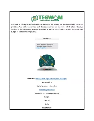 Bulk SMS Service Provider India | Tegwom.com