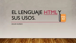 El lenguaje HTML