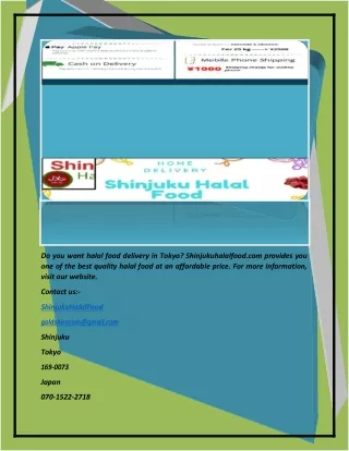 Online shop for halal food items in Japan | Shinjukuhalalfood.com