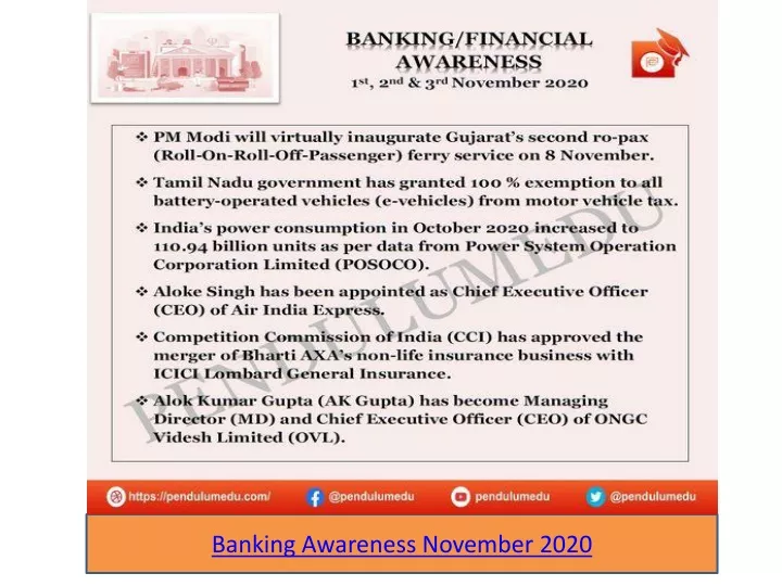 banking awareness november 2020