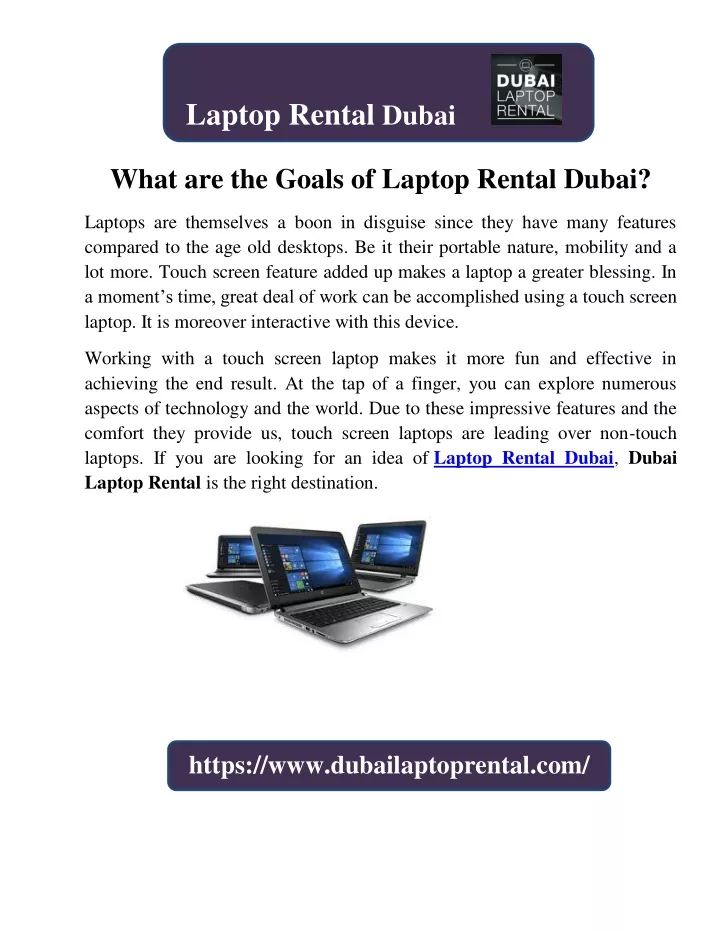 laptop rental dubai