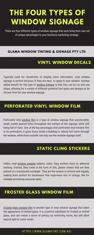 The Four Types of Window Signage