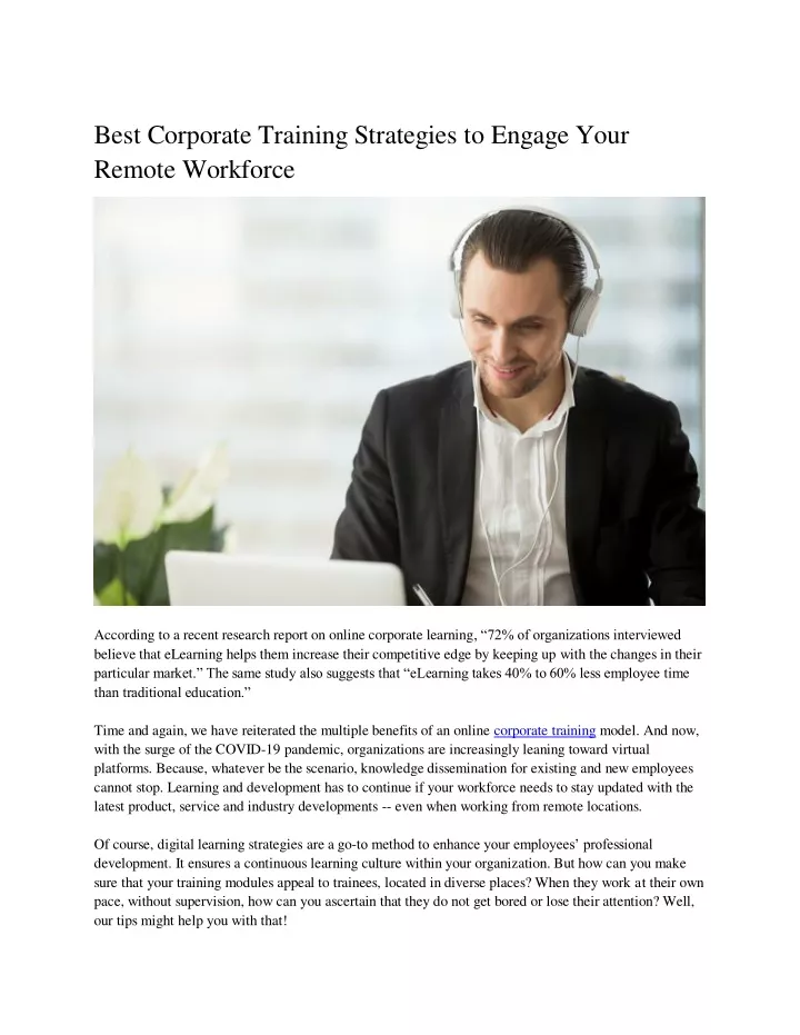 best corporate training strategies to engage your