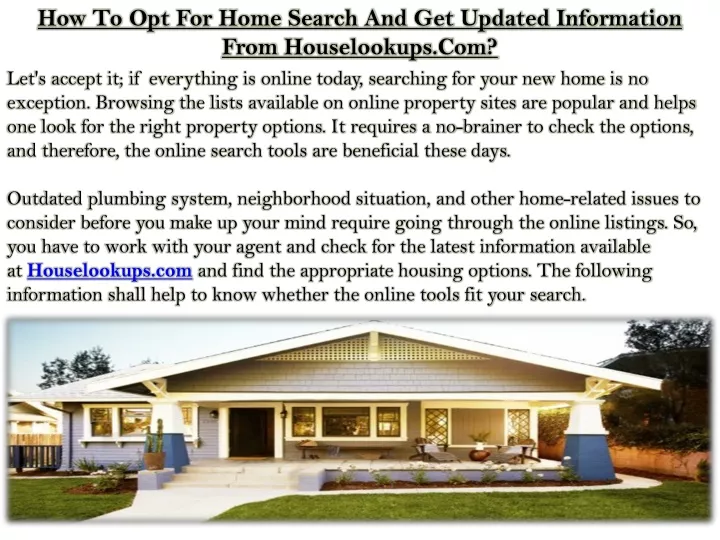 how to opt for home search and get updated