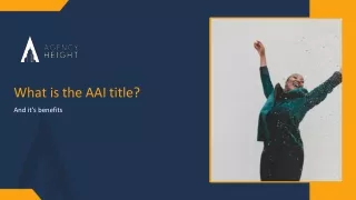 Why earn AAI designation?
