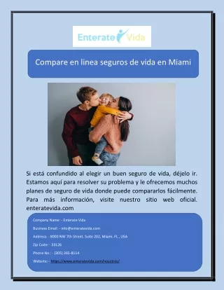 compare en linea seguros de vida en miami