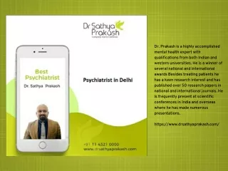 Best Psychiatrist in Delhi | Dr. Sathya Prakash
