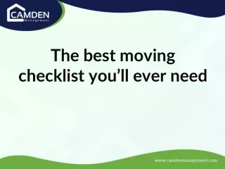 The best moving checklist you’ll ever need