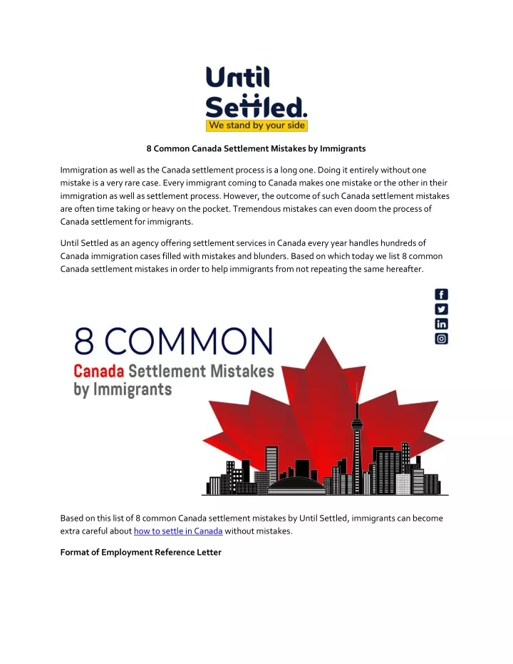 8 common canada settlement mistakes by immigrants