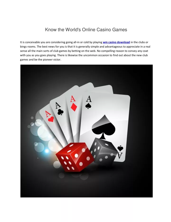 know the world s online casino games