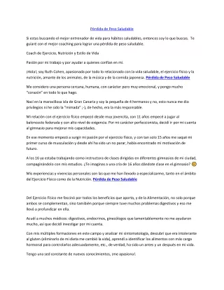 p rdida de peso saludable
