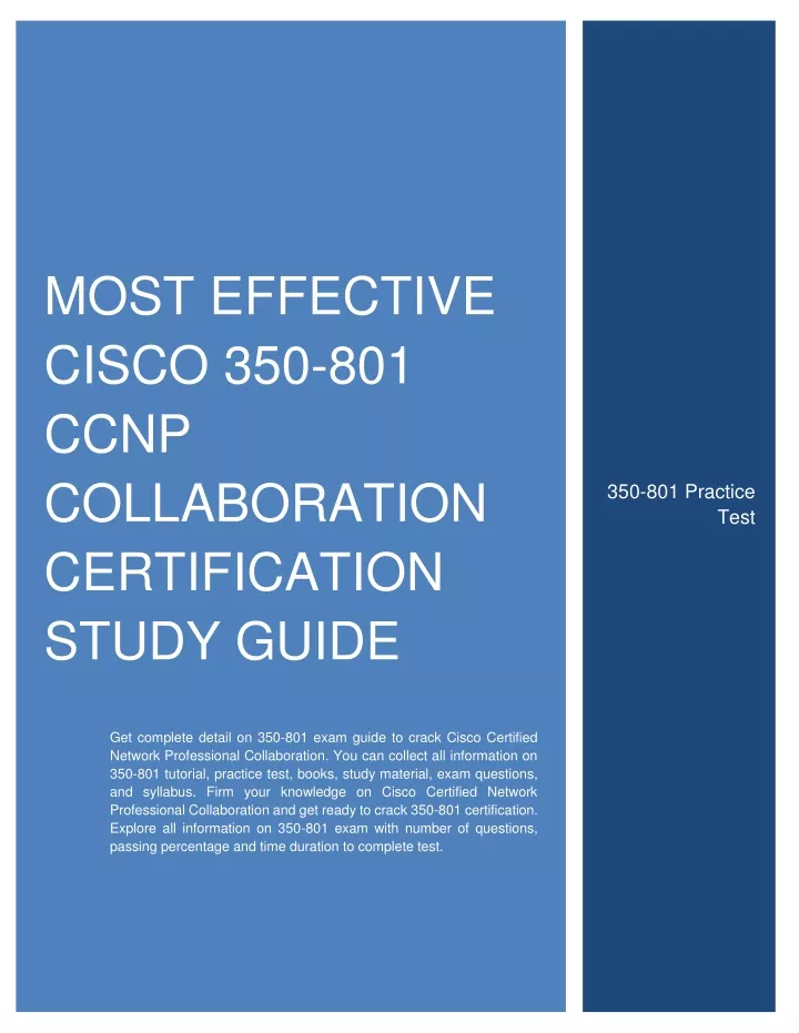 most effective cisco 350 801 ccnp collaboration