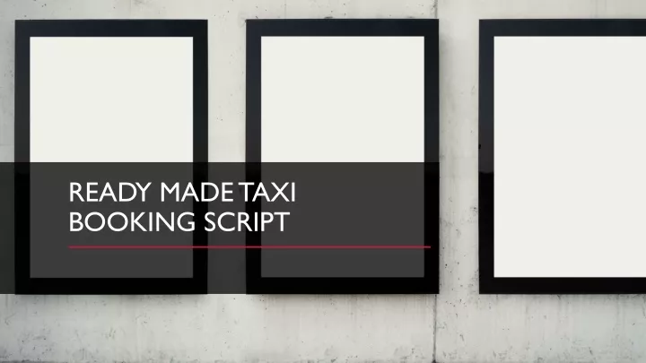 ready made taxi booking script