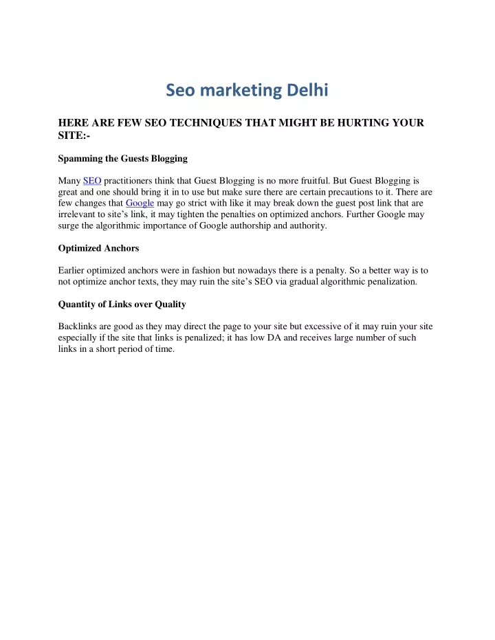 seo marketing delhi