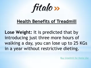 health benefits of treadmill lose weight