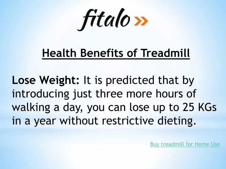 health benefits of treadmill lose weight