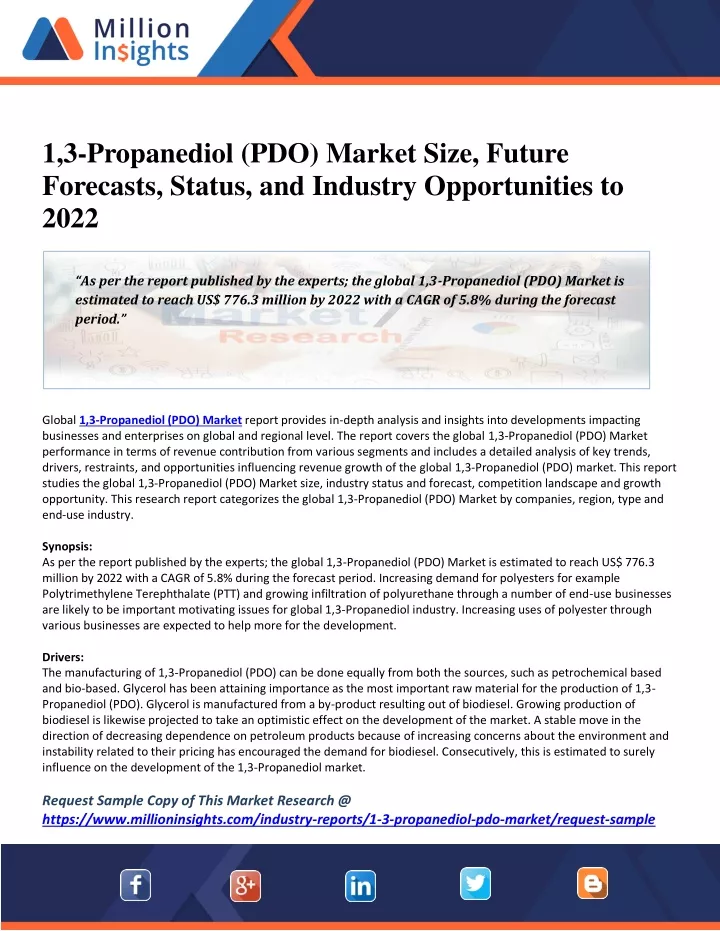 1 3 propanediol pdo market size future forecasts