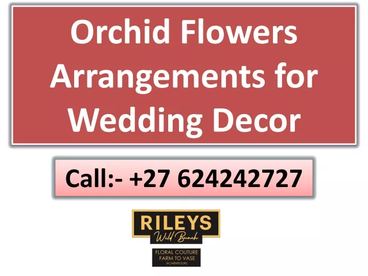orchid flowers arrangements for wedding decor
