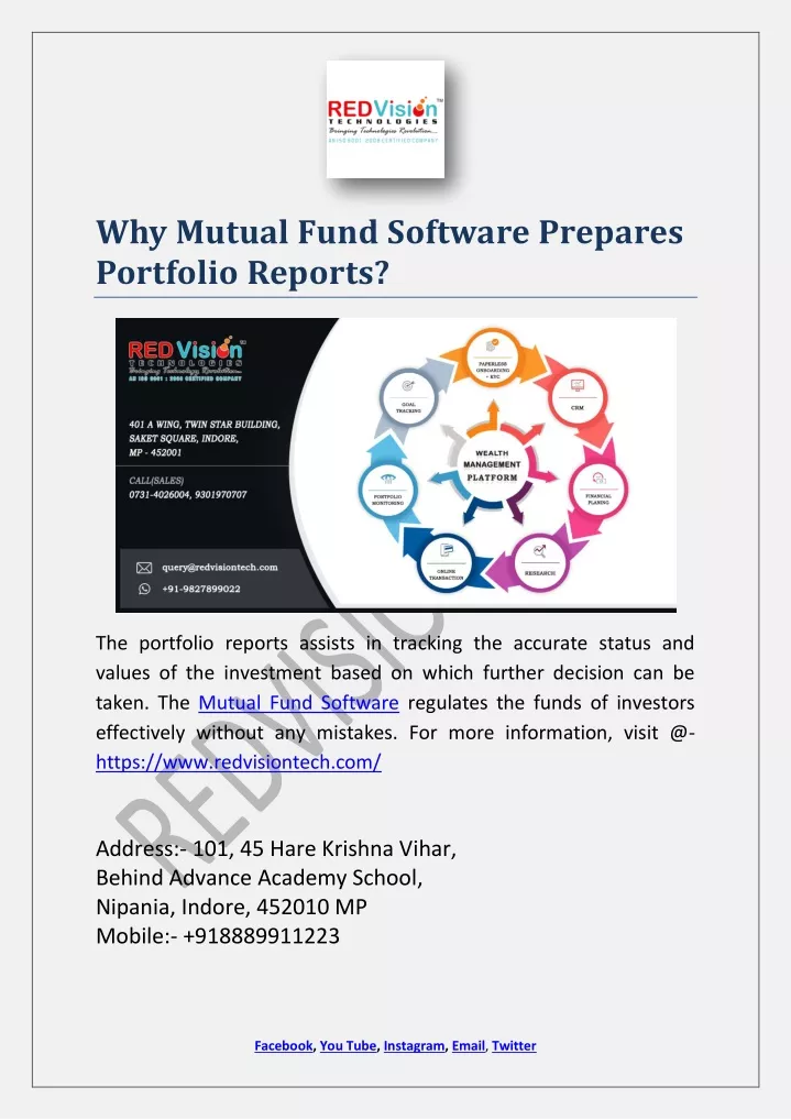why mutual fund software prepares portfolio