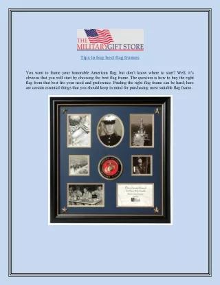 tips to buy best flag frames