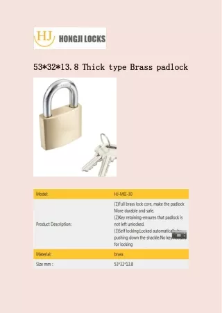 Thick type Brass padlock