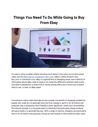 Things You Need To Do While Going to Buy From Ebay -  Price Spectre