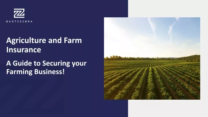 agriculture and farm insurance
