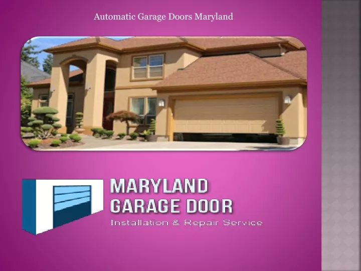 automatic garage doors maryland