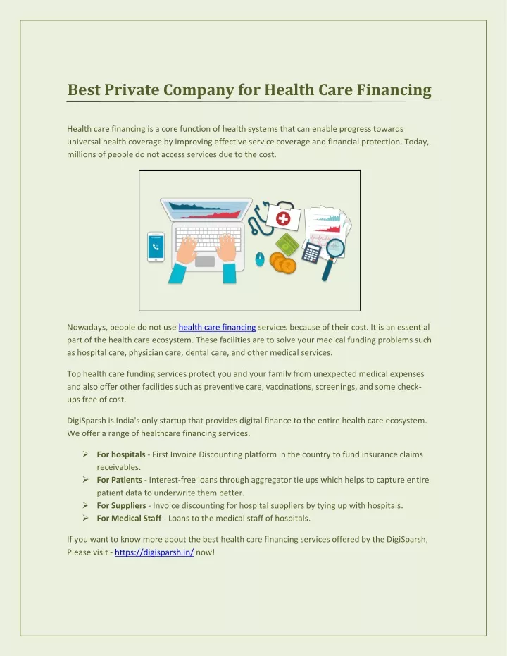 best private company for health care financing