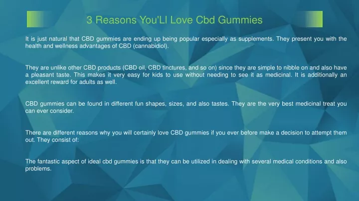 3 reasons you ll love cbd gummies