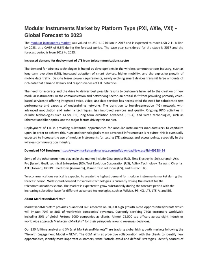 modular instruments market by platform type