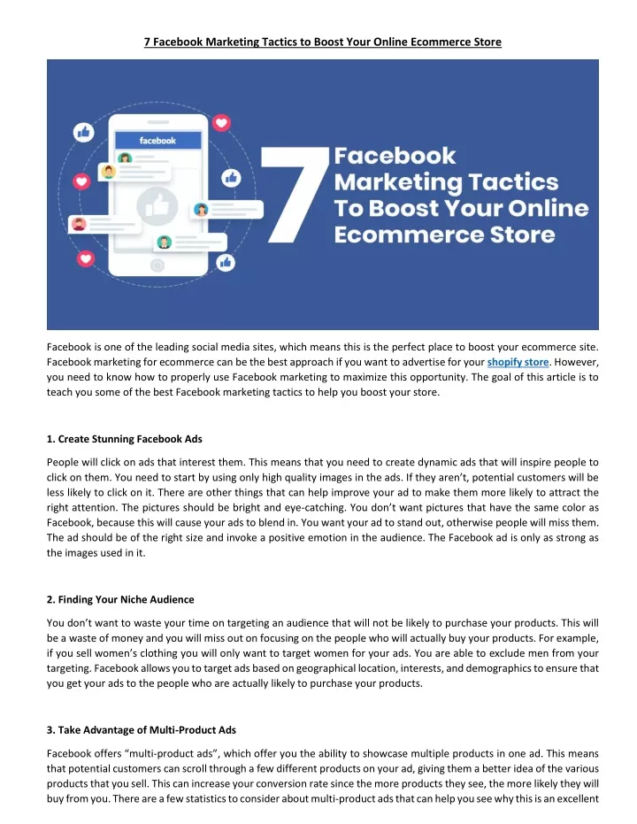7 facebook marketing tactics to boost your online