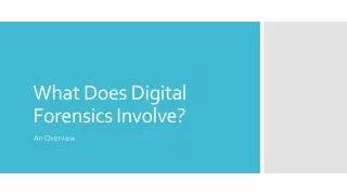 what does digital forensics involve