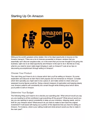 starting up on amazon