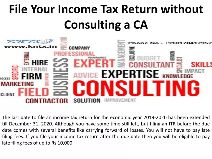file your income tax return without consulting