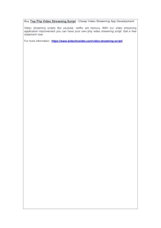 buy top php video streaming script cheap video