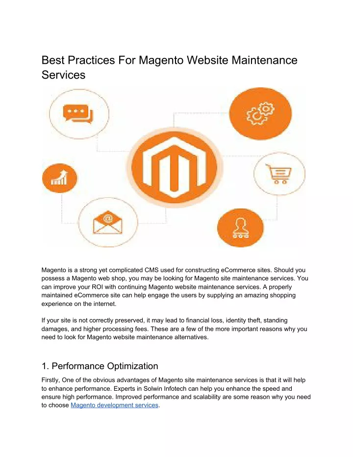 best practices for magento website maintenance
