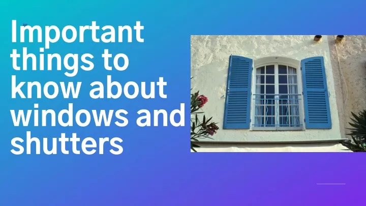 important things to know about windows