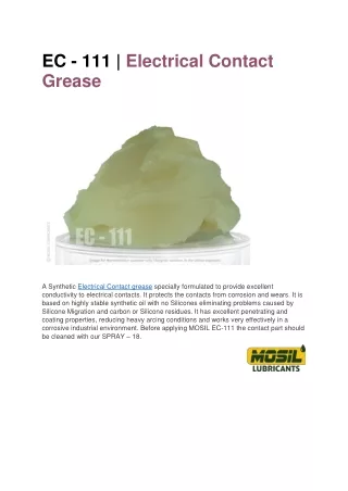 ec 111 electrical contact grease