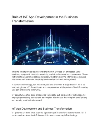 Ppt - The Role Of Iot In Revolutionizing Application Development 