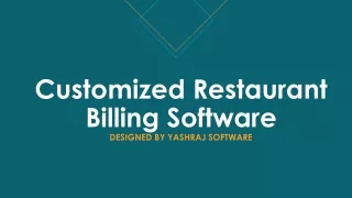 Cloud-Based Restaurant Billing Software in India