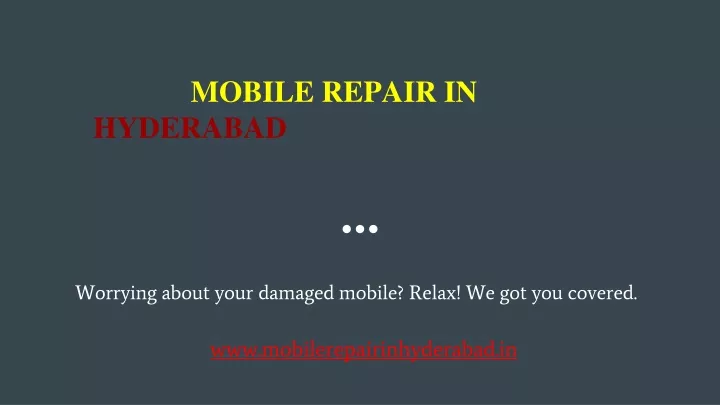 mobile repair in hyderabad